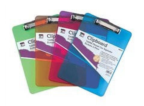 Charles Leonard Single Plastic Clipboard (Colors May Vary) (Pack of 32)
