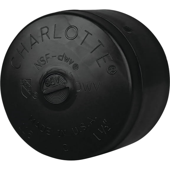 CHARLOTTE PIPE 1 1/2 DWV CAP DWV DRAIN, WASTE AND VENT 1 Unit Piece