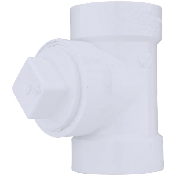 CHARLOTTE PIPE 2 DWV CLEANOUT TEE with Plug DWV (Drain, Waste and Vent) (1 Unit Piece)