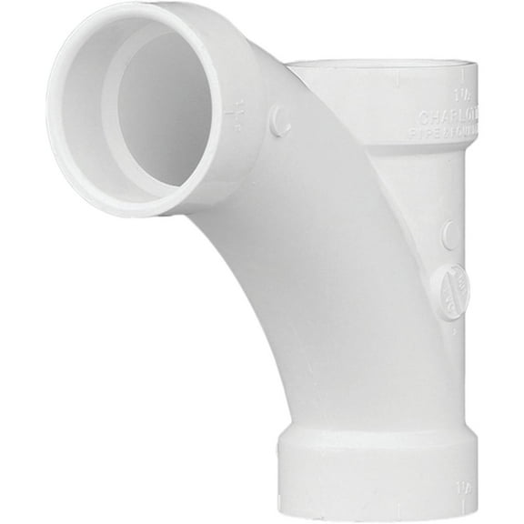 CHARLOTTE PIPE 2 DWV COMB WYE & 1/8 BEND ONE PIECE DWV (DRAIN, WASTE AND VENT) (1 Unit Piece)