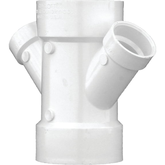 CHARLOTTE PIPE 3 x 3 x 2 x 2 DWV DBL WYE REDUCING DWV (Drain, Waste and Vent) (1 Unit Piece)