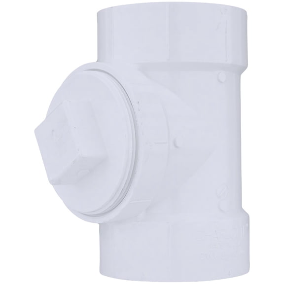 CHARLOTTE PIPE 4 DWV CLEANOUT TEE with Plug DWV (Drain, Waste and Vent) (1 Unit Piece)