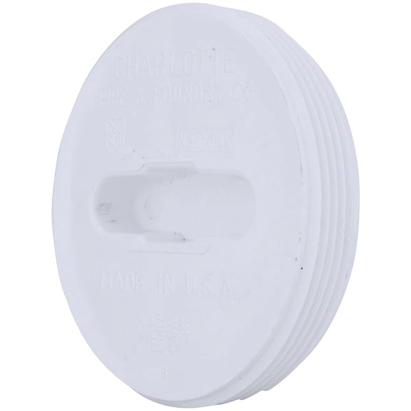 CHARLOTTE PIPE 4 DWV Flush CLEANOUT Plug DWV (Drain, Waste and Vent) (1 Unit Piece)