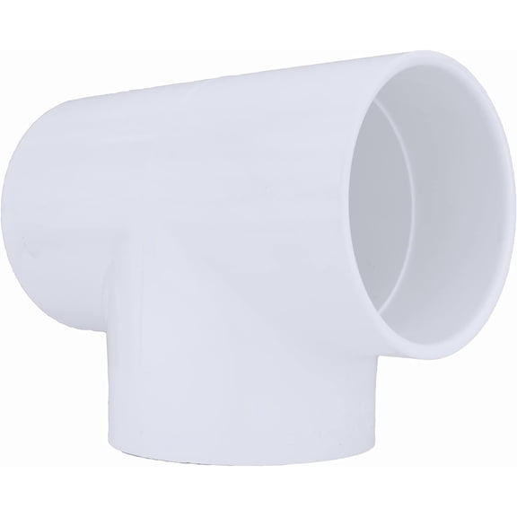Charlotte Pipe PVC Schedule 40 Tee SxSxS - Pressure Fitting - 1 Piece, 4 Inch, White