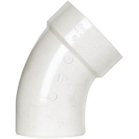 Charlotte Pipe PVC DWV 45 Degree Street Elbow Fitting - Plastic - One Size