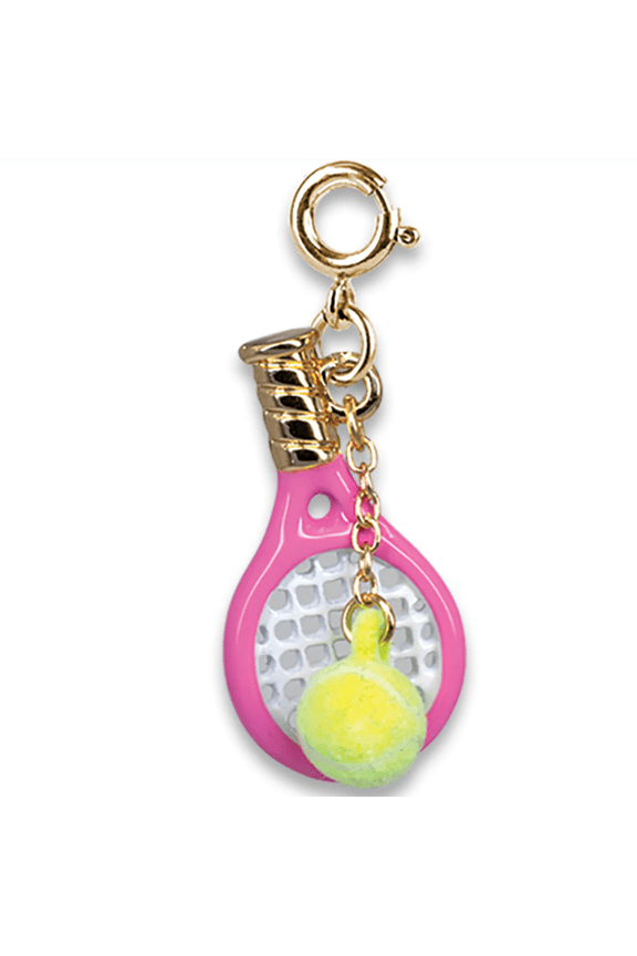 ! Gold Tennis Racquet Charm