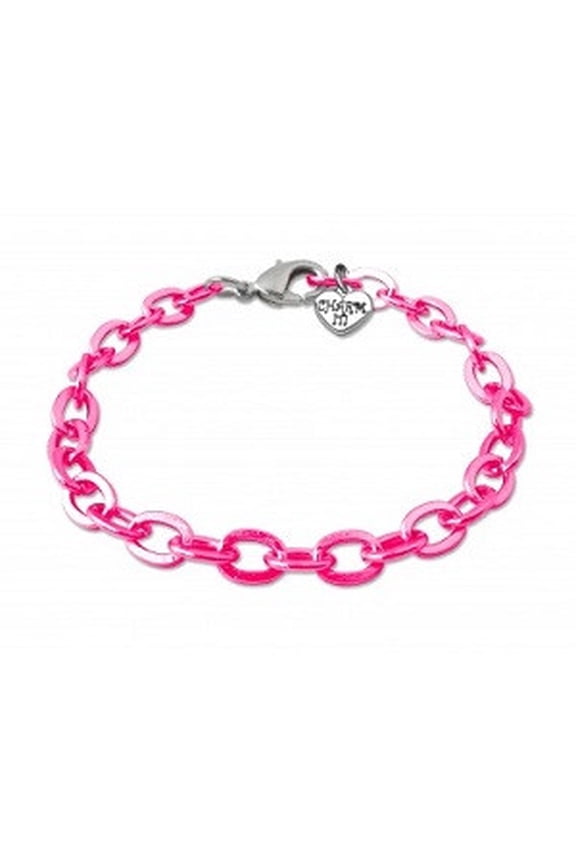 ! Pink Chain Link Charm Bracelet