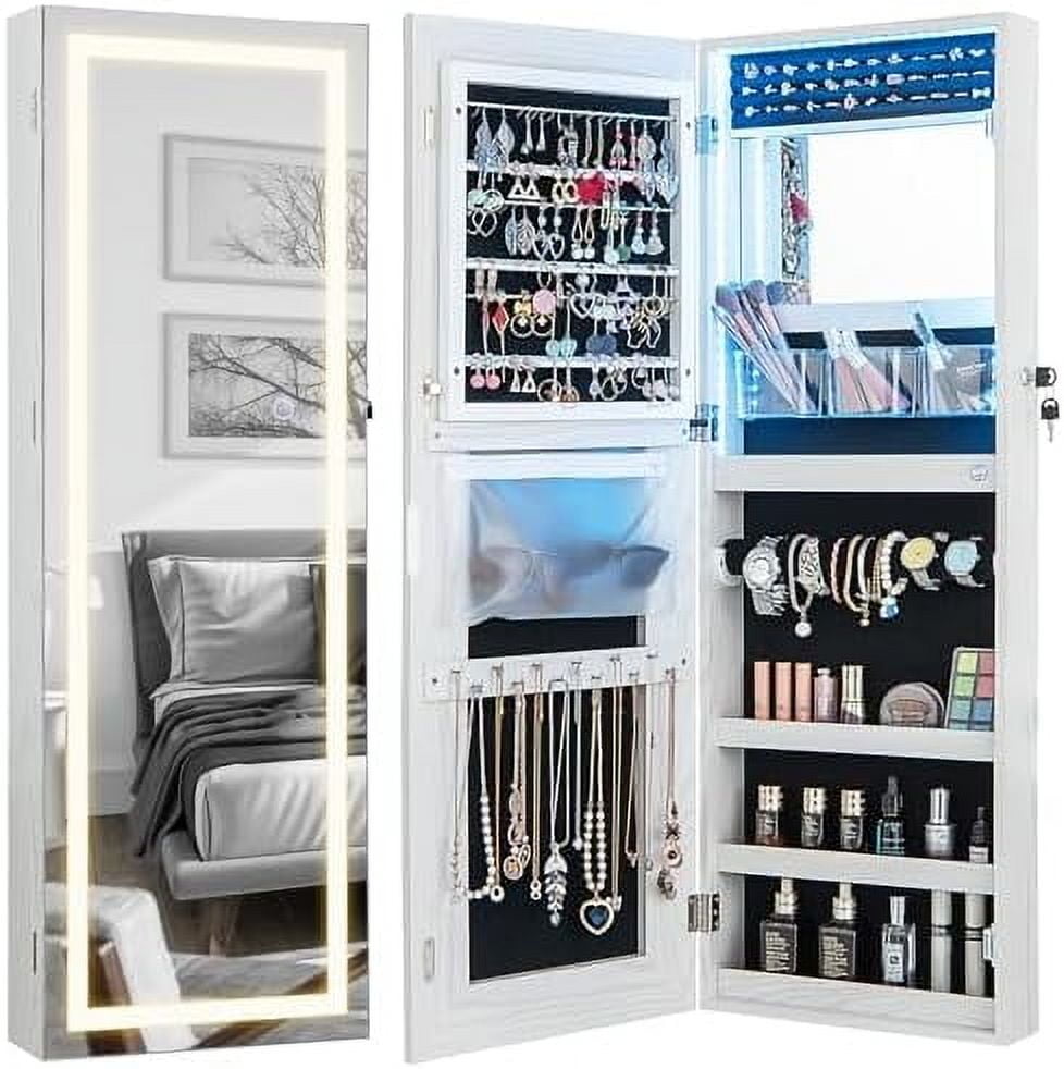 Led Mirror Jewelry Armoire
