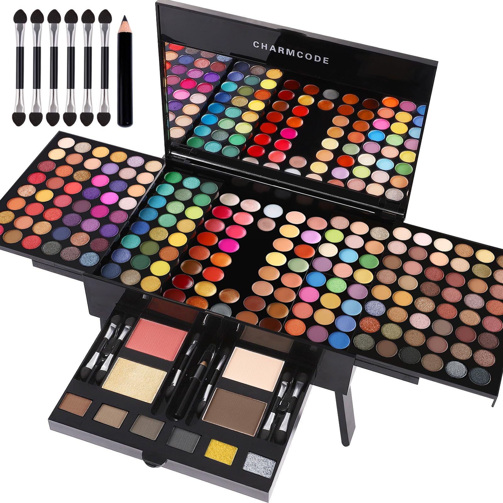 CHARMCODE 190 Colors Cosmetic Make up Palette Set Kit Combination with ...
