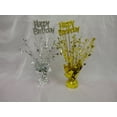 thumbnail image 1 of CHARMED 14" TALL SILVER GLITTER HAPPY BIRTHDAY BALLOON WEIGHT; TABLE CENTER PIECE, 1 of 1