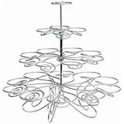 CHARMED 23 CUPS 4 TIERS CUPCAKE DESSERT STAND SILVER