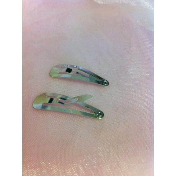 CHARMED 3CM SILVER METAL SNAP CLIPS; 50 COUNTS