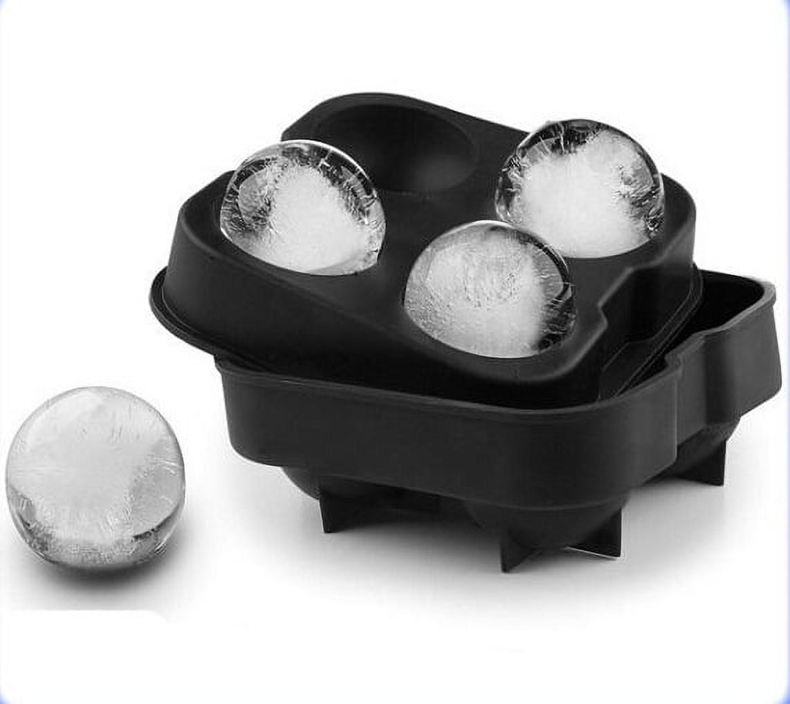 Black Spherical Silicone Ice Cube 4 Pack Maker – The Noble Sage