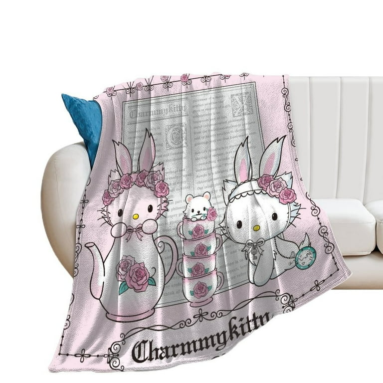 CHARMMY KITTY タオルケット CHARMMY-KITTY Throw Blanket Flannel Anime for Girls Boys Men Women