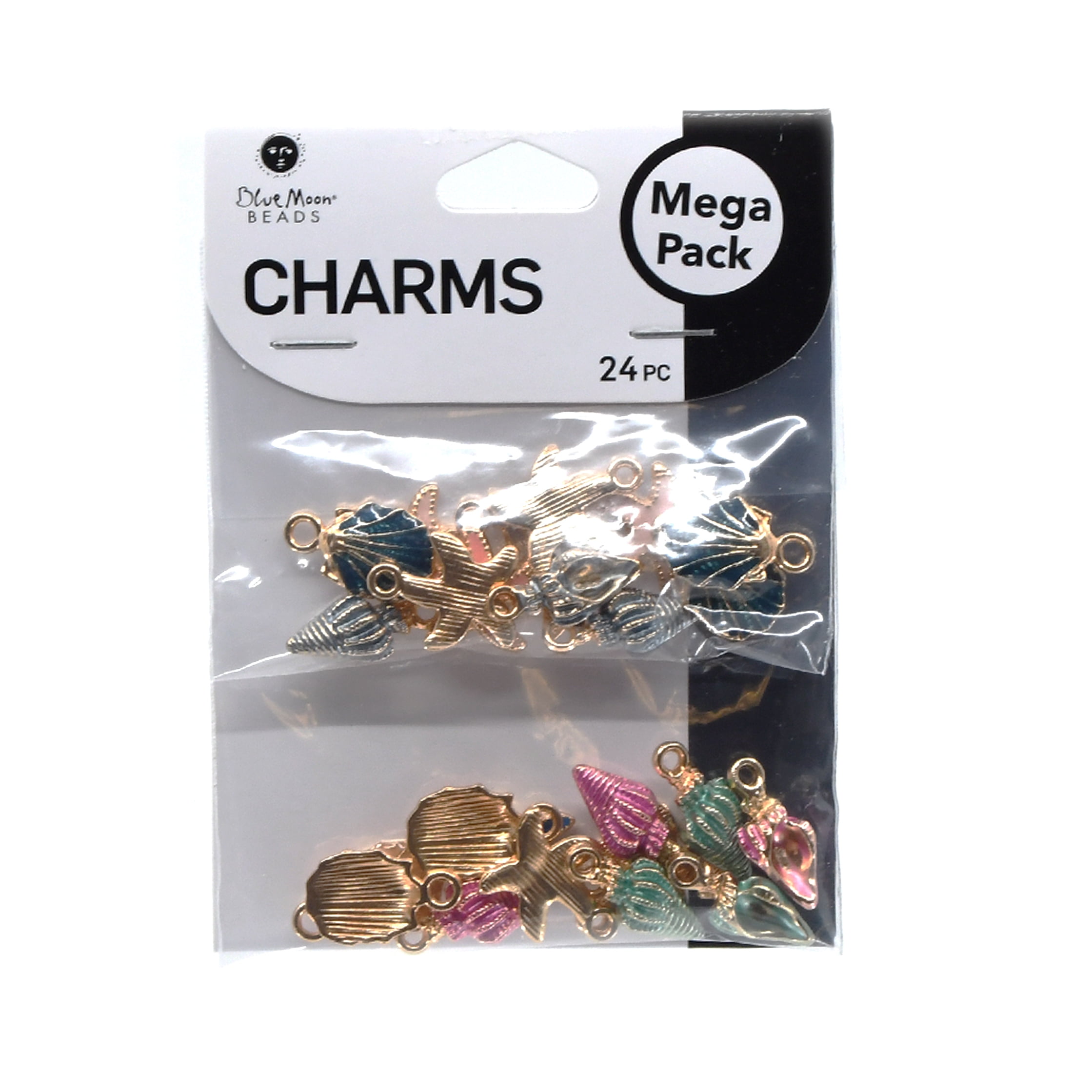 Blue Moon Beads Mega Set of Sea Gold Charms, 24 Pieces-Unisex-Teen to Adult