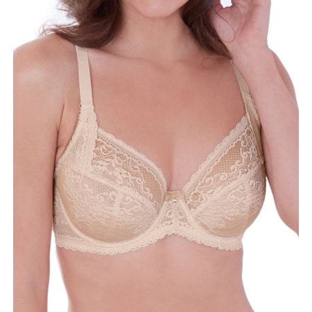 CHARNOS Nude Bridgette Underwire Lace Full Cup Bra, US 32K, UK 32H, NWOT