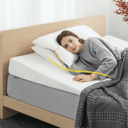 CHARRYARN Bed Wedge Pillow Twin with Memory Foam Top, 5.5 Inch Incline Foam Support Wedge Pillow, Wedge Mattress Elevator with Washable Cover,Twin,White