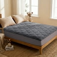 thumbnail image 1 of CHARRYARN Faux Rabbit Fur Mattress Pad Protector Soft and Thick Quilted Design Non-Slip Envelope-Style Fitted Sheet Winter Warmth Edition-39*75*20in, 1 of 7