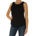 thumbnail image 1 of CHARTER CLUB $49 Womens New 1420 Black Lace Jewel Neck Sleeveless Top M B+B, 1 of 2