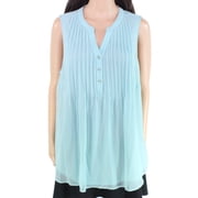 Womens Blouse Plus Pintucked Chiffon 0X