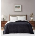 thumbnail image 1 of CHARTER CLUB Black Night Fall Sherpa Plush Twin Blanket, 66" x 90", 1 of 2