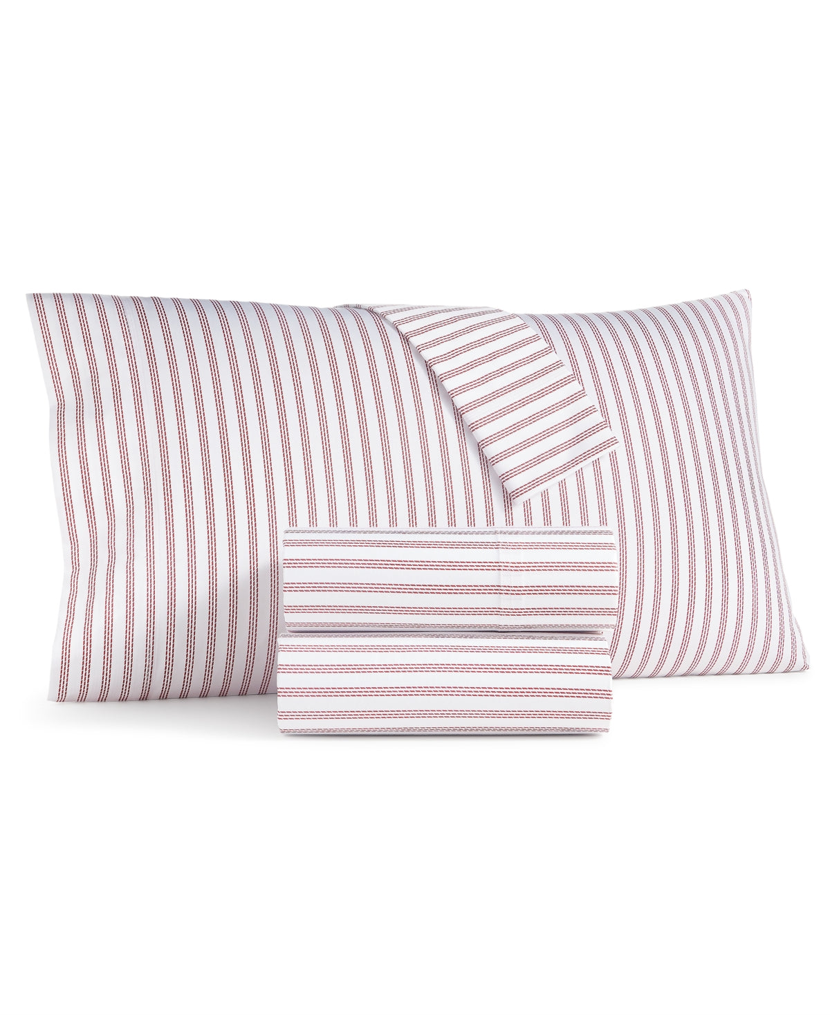 CHARTER CLUB DAMASK COLLECTION White Striped 550 Thread Count Queen