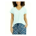 thumbnail image 1 of CHARTER CLUB Intimates Light Blue Solid Sleepwear Shirt Size: M, 1 of 3