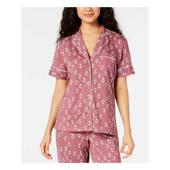 CHARTER CLUB Intimates Pink Floral Sleepwear Shirt Size: XS