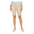 thumbnail image 1 of CHARTER CLUB Womens Beige Stretch Pocketed Mid Rise Bermuda Shorts 14, 1 of 2