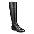 thumbnail image 1 of CHARTER CLUB Womens Black Buckle Accent Johannes Round Toe Zip-Up Riding Boot 7 M, 1 of 4
