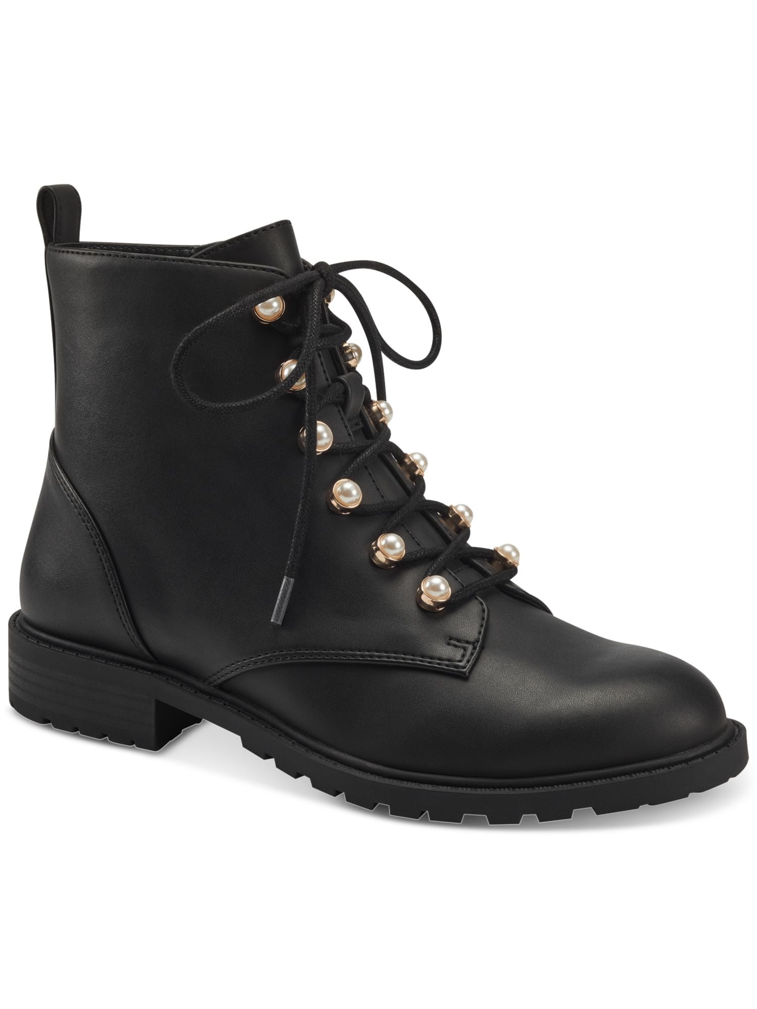 Black boots with pearl cheap heel