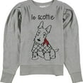thumbnail image 1 of CHARTER CLUB Womens Gray Embroidered Heather Sweatshirt Petites PL, 1 of 2