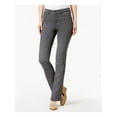 thumbnail image 1 of CHARTER CLUB Womens Gray Stretch Pocketed Zippered Tummy Control Straight leg Jeans 10, 1 of 3