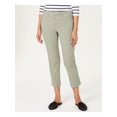 thumbnail image 1 of CHARTER CLUB Womens Green Zippered Pocketed Capri Pants Petites 4P, 1 of 3