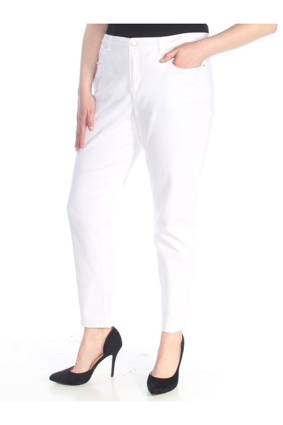 Womens New 1387 White Skinny Jeans 16 B+B
