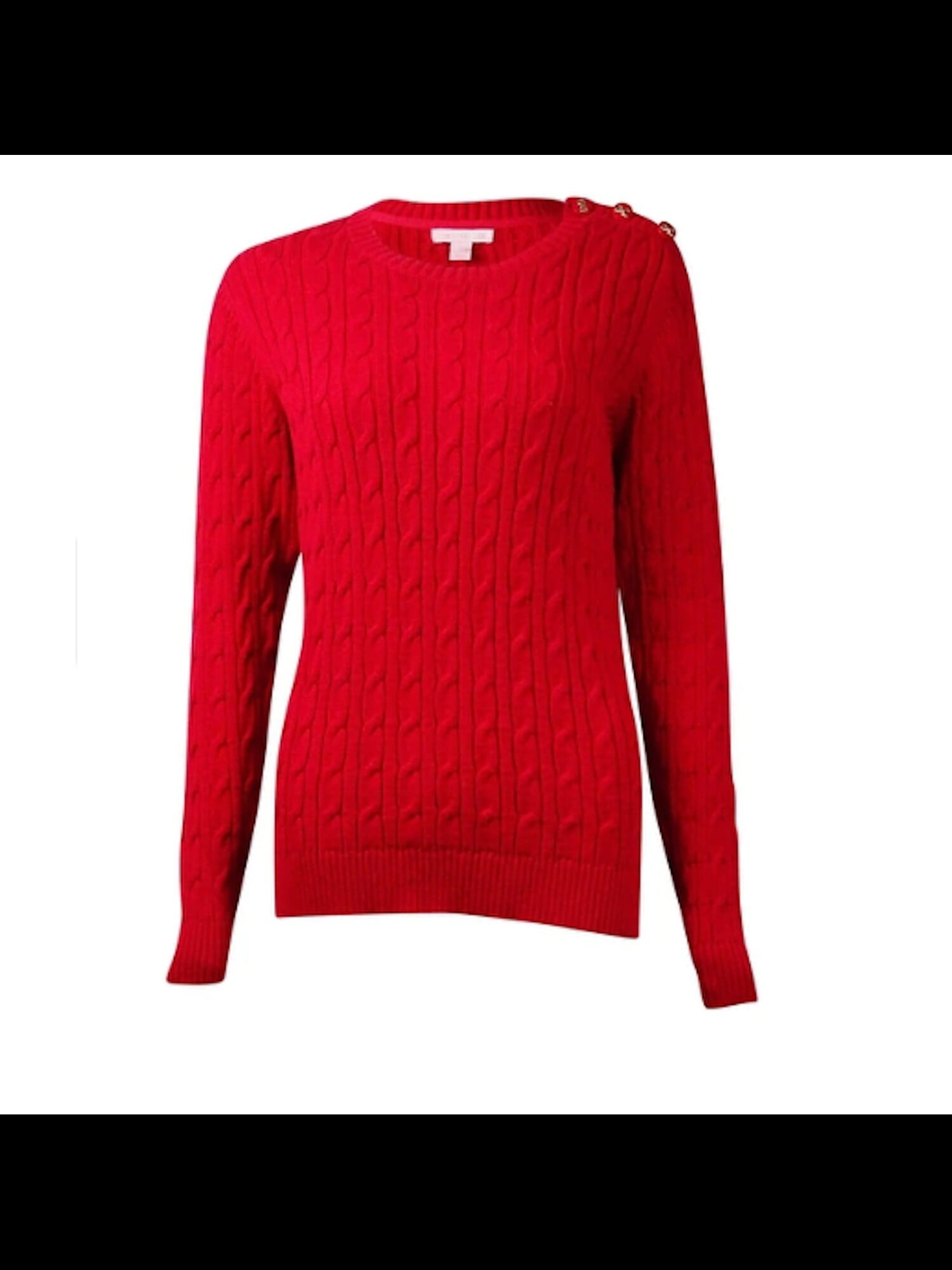 Charter Club Womens Argyle Crewneck Sweater Red Size Small