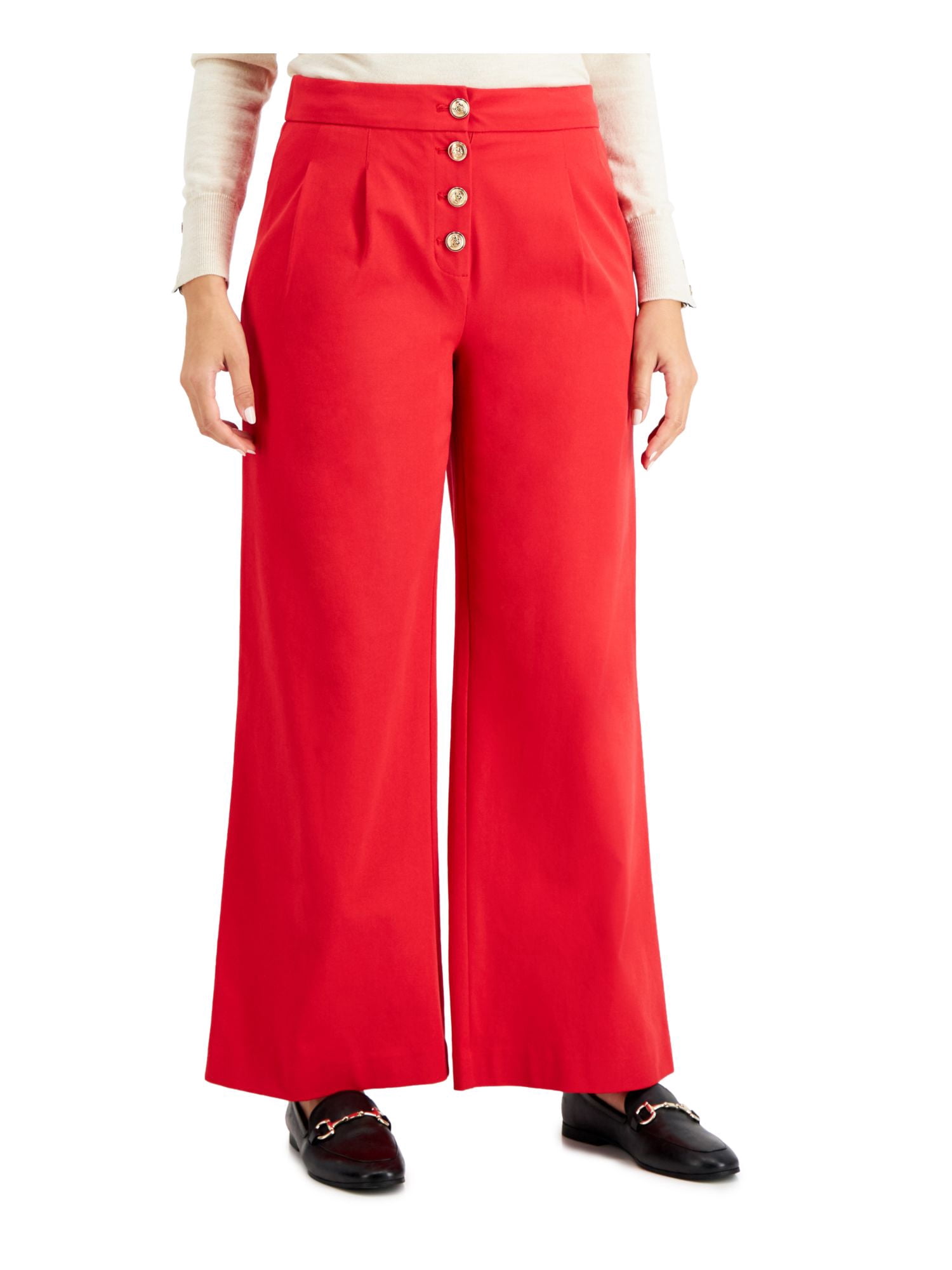 Uncommon Times Pocketed Asymmetrical Button Pants - Black