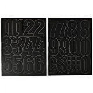 CHARTPAK 4-INCH VINYL NUMBERS, BLACK, (01193) 10 PACKS