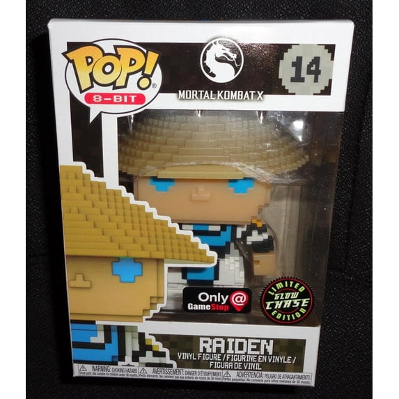 CHASE Raiden (Glow In The Dark) - Mortal Kombat X Funko 8-Bit Pop! Vinyl Figure #14 GameStop Exclusive