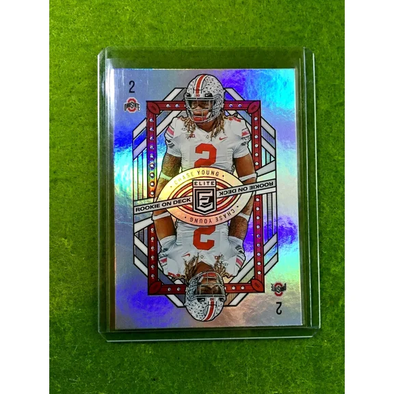 CHASE YOUNG SILVER PRIZM ROOKIE CARD JERSEY #2 OSU RC 2020 Elite ROOKIE ON DECK