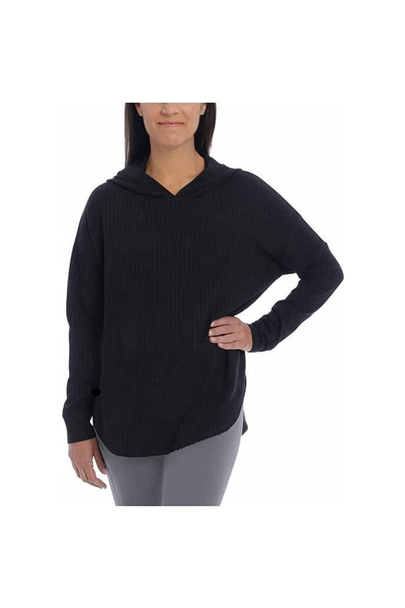Ladies' Thermal Hoodie (Black, XXL)