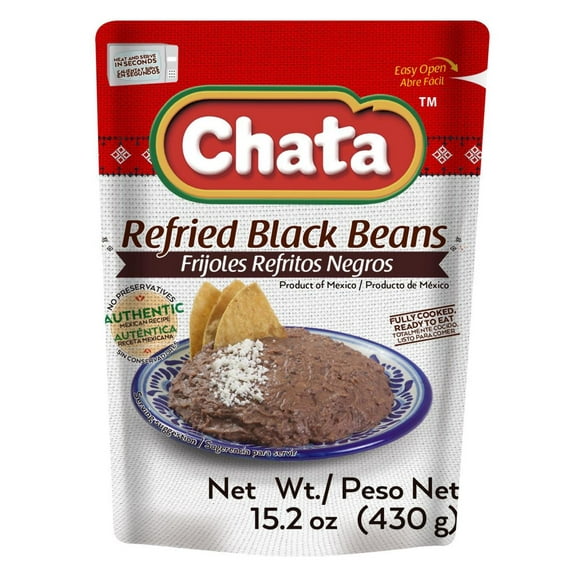 Chata Refried Black Beans 15.2 oz