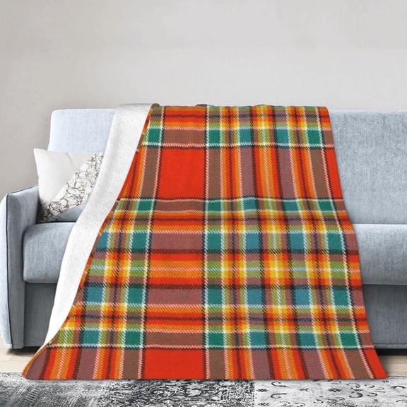 CHATTAN ANCIENT TARTAN Flannel Blanket Funny Ultra-Soft Micro Warm Throw Blanket Fleece Blanket Interesting Gift 50"x40"