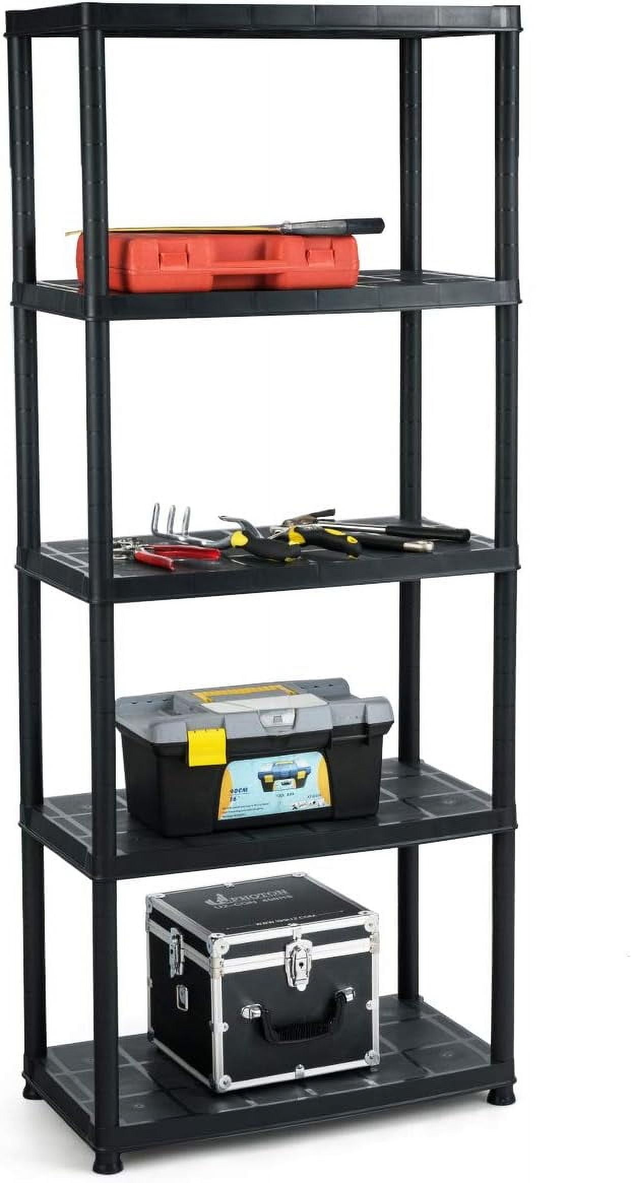 CHAUKY 5-Tier Ventilated Shelving Storage Rack,Free Standing Multi-Use ...