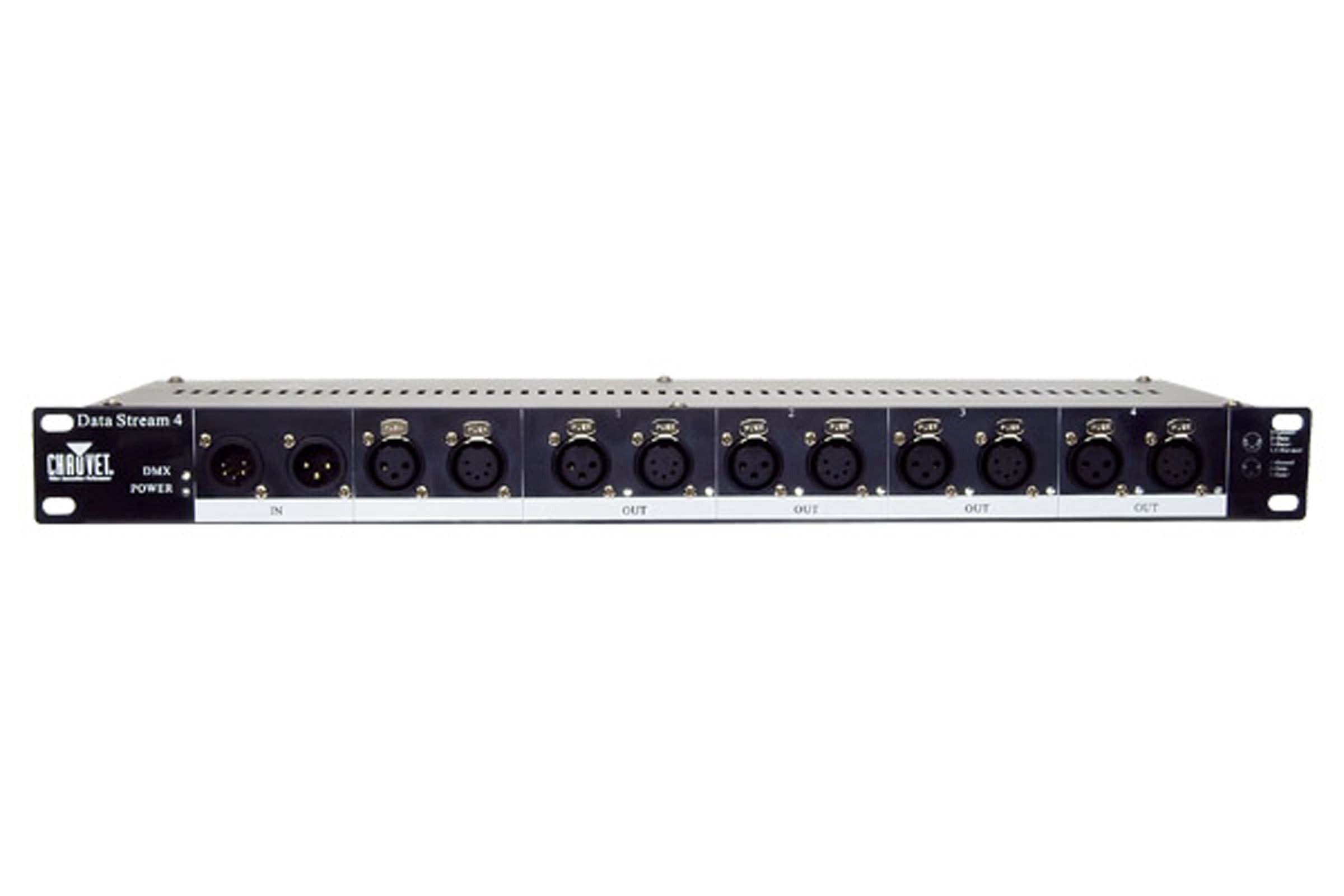 CHAUVET DJ DATA STREAM 4 DMX 512 4 Outputs 3 & 5 Pin Universal Optical ...