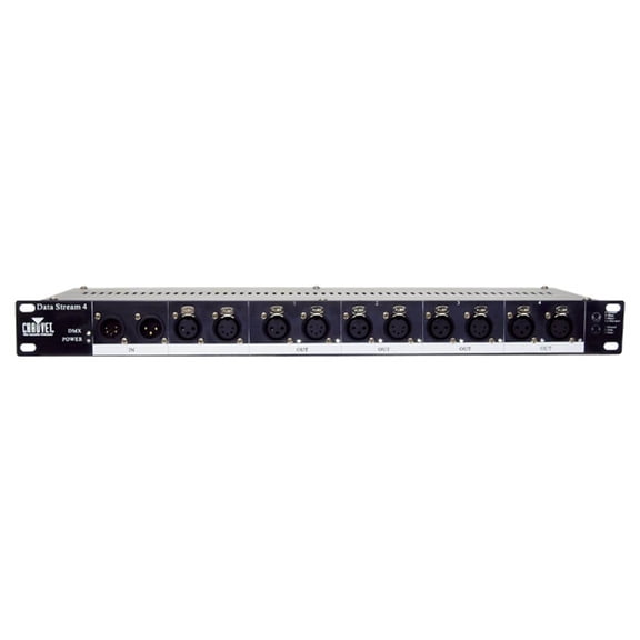 CHAUVET DJ DATA STREAM 4 DMX 512 4 Outputs 3 & 5 Pin Universal Optical Splitter