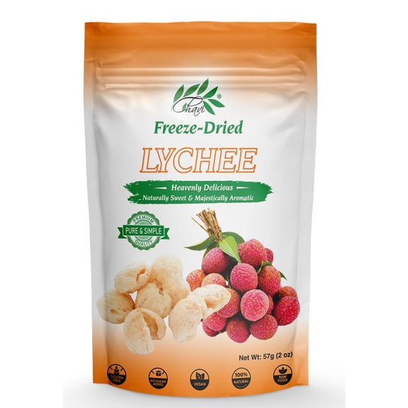 CHAVI Freeze-Dried Lychee - 2 Oz - Healthy 1 Ingredient Superfood Supersnacks - No Added Sugars or Preservatives - Non-GMO, Vegan, Gluten-Free