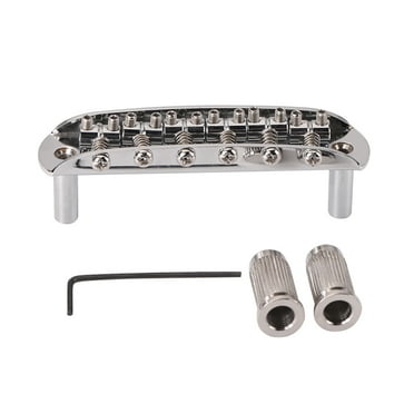 CHAXIN 6 String Saddle Guitar Bridge Set for JM Jazzmaster Electric Guitar Replacement