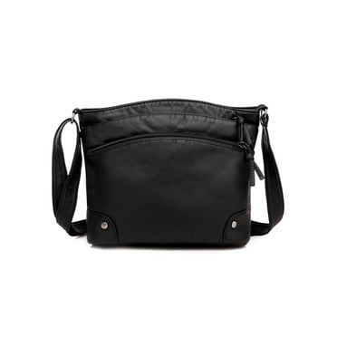 CHAXIN Mummy Soft PU Leather Shoulder Satchel Solid Shopping Street Crossbody Tote Bags