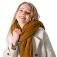 thumbnail image 1 of CHAYERL Women's Solid Color Knitted Wool Scarf, 1 of 5